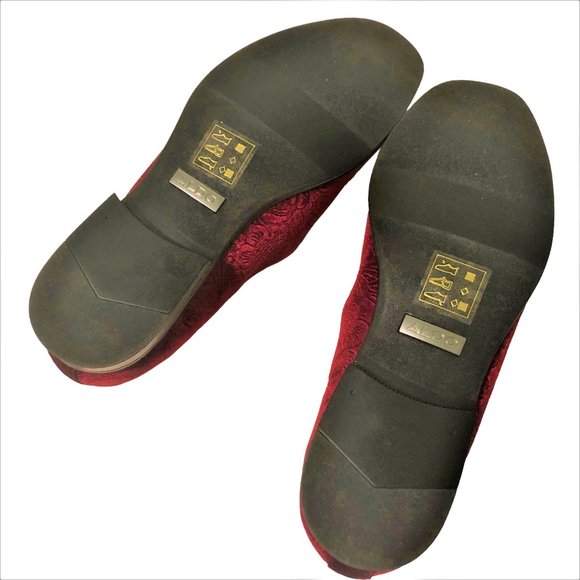 ALDO Y2K Men Dressy Burgundy Velvet Loafers Panthere Head Front Detail Sz 9 NEW - Picture 6 of 8